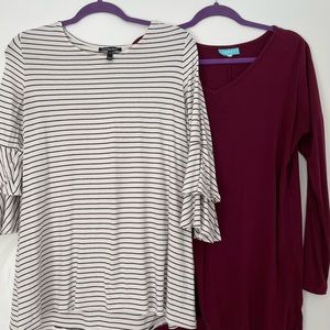 Maternity long sleeved tops. Size medium